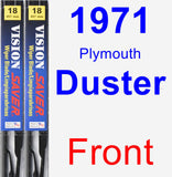 Front Wiper Blade Pack for 1971 Plymouth Duster - Vision Saver