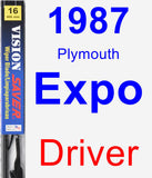 Driver Wiper Blade for 1987 Plymouth Expo - Vision Saver