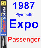 Passenger Wiper Blade for 1987 Plymouth Expo - Vision Saver