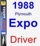 Driver Wiper Blade for 1988 Plymouth Expo - Vision Saver