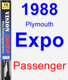 Passenger Wiper Blade for 1988 Plymouth Expo - Vision Saver