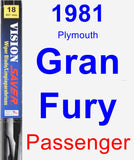 Passenger Wiper Blade for 1981 Plymouth Gran Fury - Vision Saver