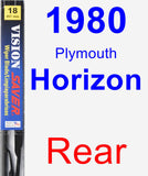 Rear Wiper Blade for 1980 Plymouth Horizon - Vision Saver