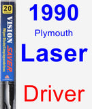 Driver Wiper Blade for 1990 Plymouth Laser - Vision Saver