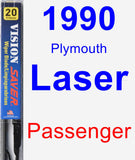 Passenger Wiper Blade for 1990 Plymouth Laser - Vision Saver