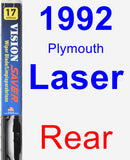 Rear Wiper Blade for 1992 Plymouth Laser - Vision Saver