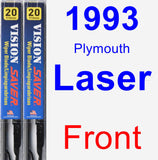 Front Wiper Blade Pack for 1993 Plymouth Laser - Vision Saver