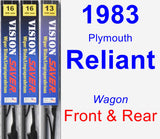 Front & Rear Wiper Blade Pack for 1983 Plymouth Reliant - Vision Saver