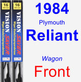 Front Wiper Blade Pack for 1984 Plymouth Reliant - Vision Saver