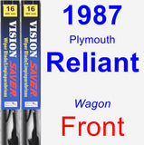 Front Wiper Blade Pack for 1987 Plymouth Reliant - Vision Saver