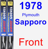 Front Wiper Blade Pack for 1978 Plymouth Sapporo - Vision Saver