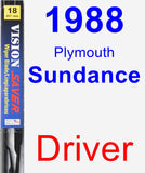 Driver Wiper Blade for 1988 Plymouth Sundance - Vision Saver