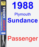 Passenger Wiper Blade for 1988 Plymouth Sundance - Vision Saver