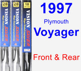 Front & Rear Wiper Blade Pack for 1997 Plymouth Voyager - Vision Saver