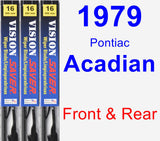 Front & Rear Wiper Blade Pack for 1979 Pontiac Acadian - Vision Saver