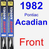 Front Wiper Blade Pack for 1982 Pontiac Acadian - Vision Saver