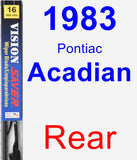 Rear Wiper Blade for 1983 Pontiac Acadian - Vision Saver