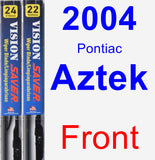 Front Wiper Blade Pack for 2004 Pontiac Aztek - Vision Saver