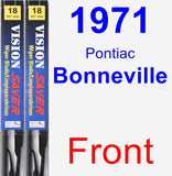 Front Wiper Blade Pack for 1971 Pontiac Bonneville - Vision Saver