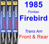 Front & Rear Wiper Blade Pack for 1985 Pontiac Firebird - Vision Saver