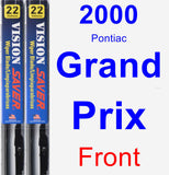 Front Wiper Blade Pack for 2000 Pontiac Grand Prix - Vision Saver