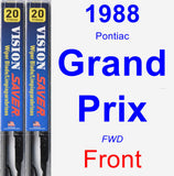 Front Wiper Blade Pack for 1988 Pontiac Grand Prix - Vision Saver