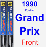 Front Wiper Blade Pack for 1990 Pontiac Grand Prix - Vision Saver