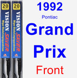 Front Wiper Blade Pack for 1992 Pontiac Grand Prix - Vision Saver