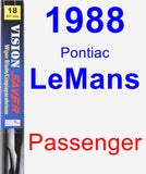 Passenger Wiper Blade for 1988 Pontiac LeMans - Vision Saver