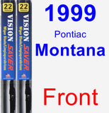 Front Wiper Blade Pack for 1999 Pontiac Montana - Vision Saver