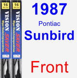 Front Wiper Blade Pack for 1987 Pontiac Sunbird - Vision Saver