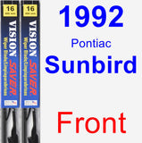 Front Wiper Blade Pack for 1992 Pontiac Sunbird - Vision Saver