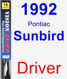 Driver Wiper Blade for 1992 Pontiac Sunbird - Vision Saver