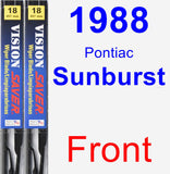 Front Wiper Blade Pack for 1988 Pontiac Sunburst - Vision Saver