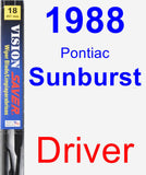 Driver Wiper Blade for 1988 Pontiac Sunburst - Vision Saver