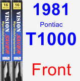 Front Wiper Blade Pack for 1981 Pontiac T1000 - Vision Saver