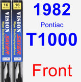 Front Wiper Blade Pack for 1982 Pontiac T1000 - Vision Saver