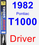 Driver Wiper Blade for 1982 Pontiac T1000 - Vision Saver