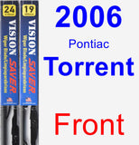 Front Wiper Blade Pack for 2006 Pontiac Torrent - Vision Saver