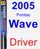 Driver Wiper Blade for 2005 Pontiac Wave - Vision Saver