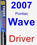 Driver Wiper Blade for 2007 Pontiac Wave - Vision Saver