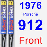 Front Wiper Blade Pack for 1976 Porsche 912 - Vision Saver