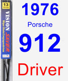 Driver Wiper Blade for 1976 Porsche 912 - Vision Saver