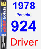 Driver Wiper Blade for 1978 Porsche 924 - Vision Saver