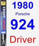 Driver Wiper Blade for 1980 Porsche 924 - Vision Saver