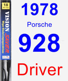 Driver Wiper Blade for 1978 Porsche 928 - Vision Saver