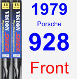 Front Wiper Blade Pack for 1979 Porsche 928 - Vision Saver