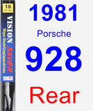 Rear Wiper Blade for 1981 Porsche 928 - Vision Saver