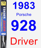 Driver Wiper Blade for 1983 Porsche 928 - Vision Saver