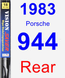 Rear Wiper Blade for 1983 Porsche 944 - Vision Saver